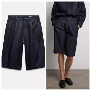 Zara Dark Blue Women's Bermuda Shorts